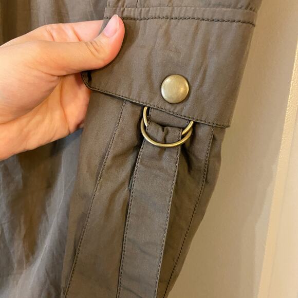 Ulla Johnson Size 8 Fatigue Green Willett Cotton Poplin Utility Cargo Pants - Picture 10 of 15